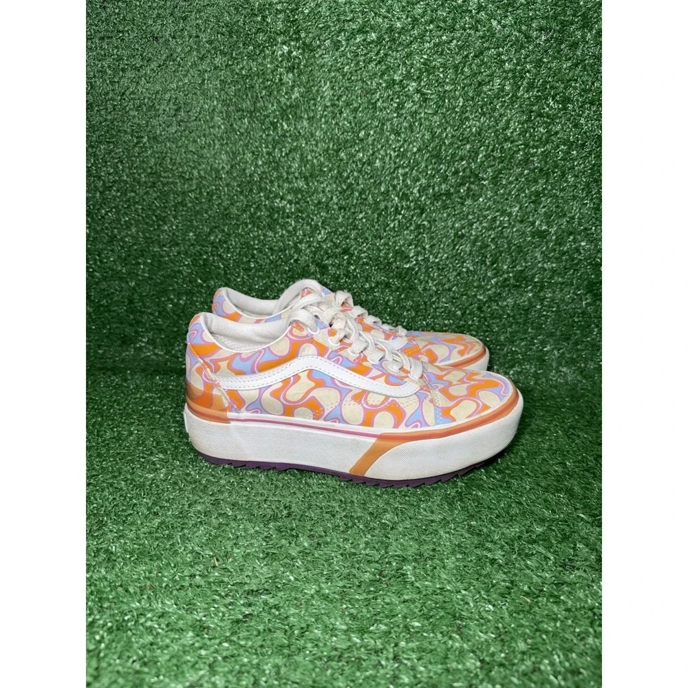 Vans Old Skool Platform Womens Size 7‎ Floral Multicolor Shoes Stacked Sneakers